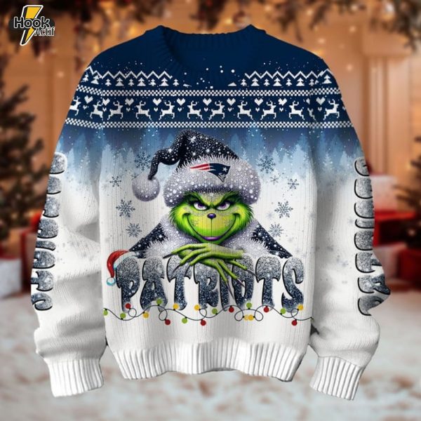 New England Patriots x Grinch Christmas Sweater