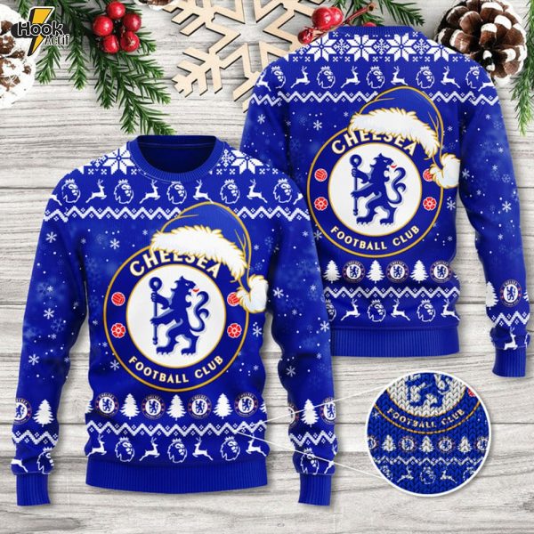 New Limited Edition CHELSEA FC 120 YEARS 3D Noel Hoodie Sweater Hoodie Zip