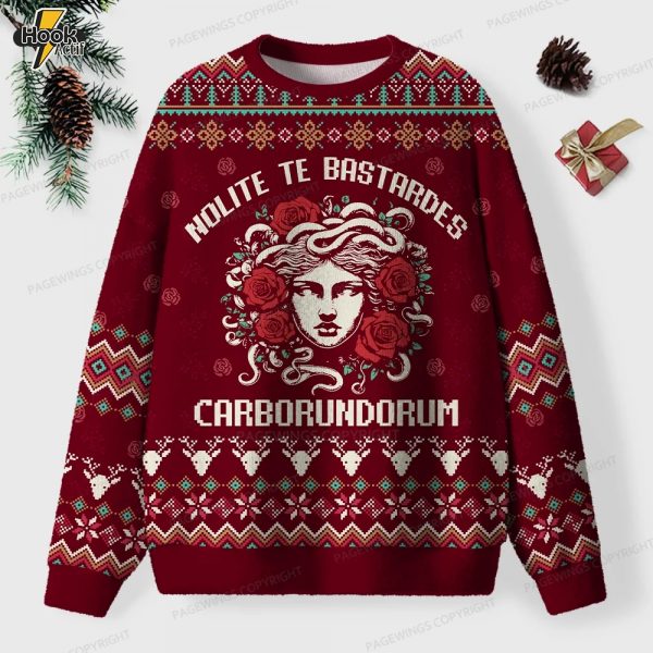 Nolite Te Bastardes Carborundorum Unisex Ugly Knit Christmas Sweater
