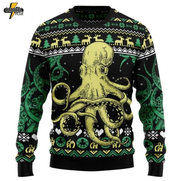 Octopus Cool Ugly Christmas Sweater