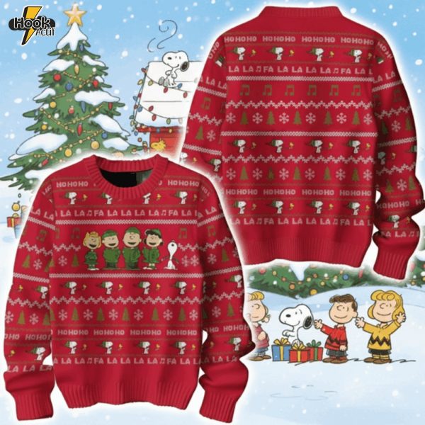 Personalized Snoopy Christmas Knitted Sweater