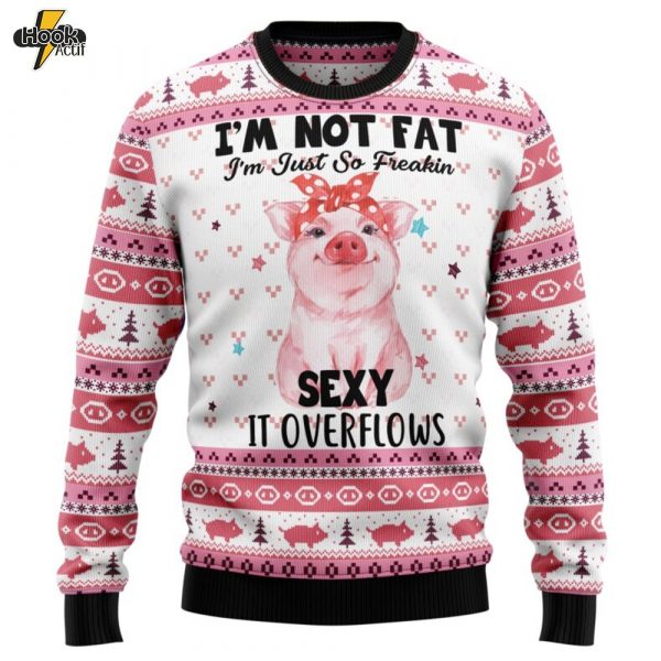 Pig Overflows Ugly Christmas Sweater