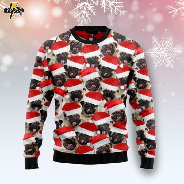 Pug Group Awesome Ugly Christmas Sweater