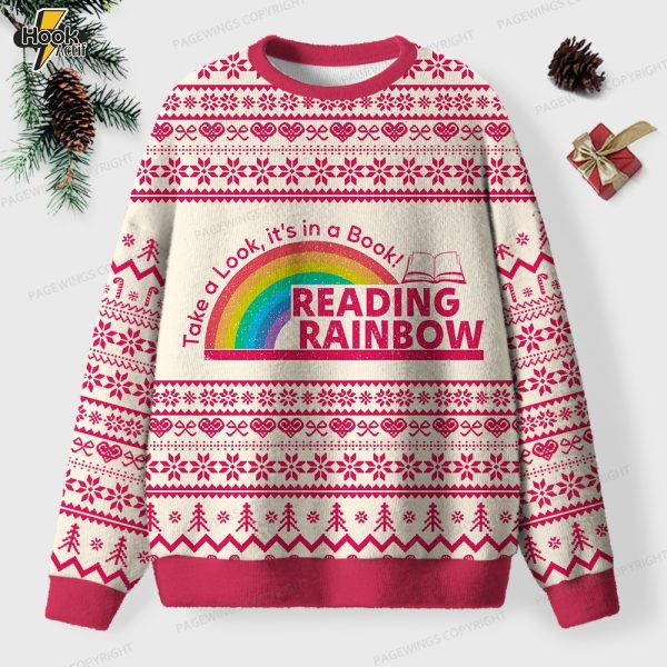 Reading Rainbow Unisex Ugly Knit Christmas Sweater