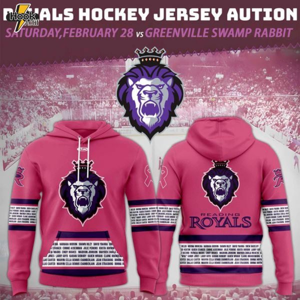 Reading Royals 2025 Pink in the Rink Hoodie