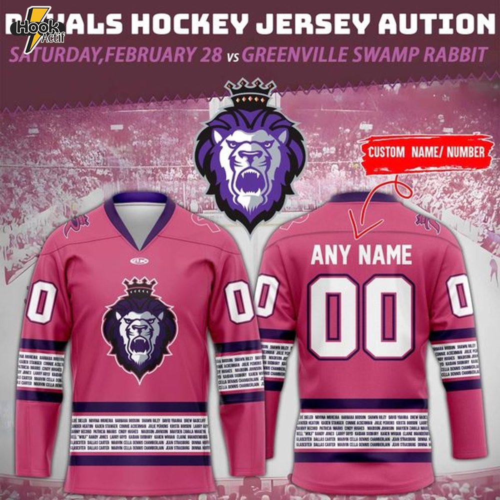 Reading Royals 2025 Pink in the Rink Jersey Reading Royals 2025 Pink in the Rink Jersey
