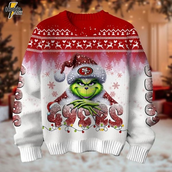 San Francisco 49ers x Grinch Christmas Sweater