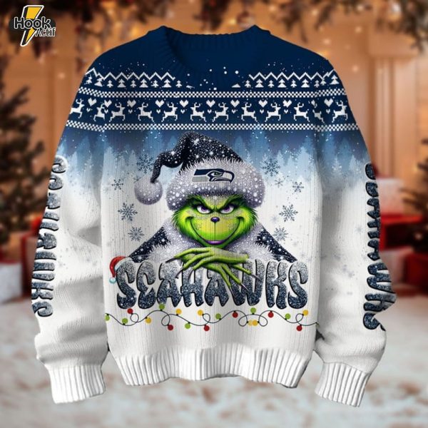 Seattle Seahawks x Grinch Christmas Sweater