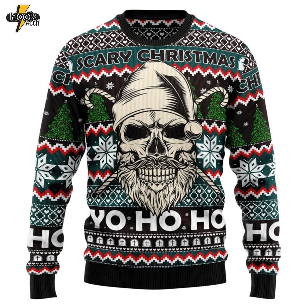 Skull Scary Christmas Ugly Christmas Sweater Skull Scary Christmas Ugly Christmas Sweater