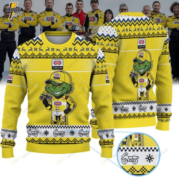 Team Pata Go Eleven WorldSBK × Grinch Ugly Christmas Sweater