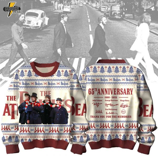 The Beatles 65th Anniversary Ugly Sweater