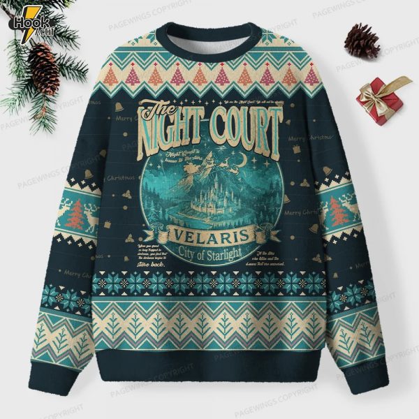 The Night Court Velaris City Of Starlight Unisex Ugly Knit Christmas Sweater