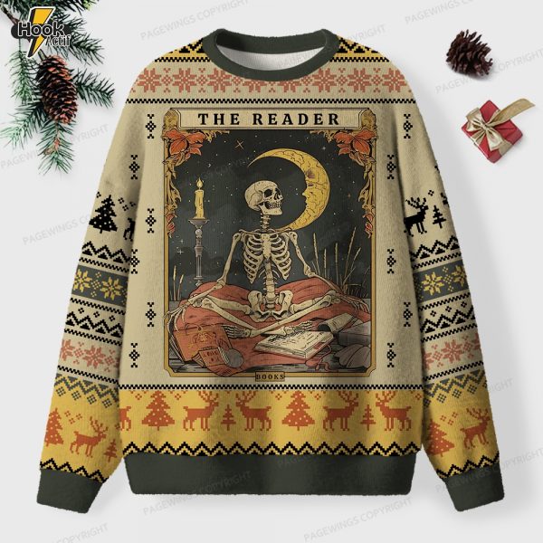 The Reader Unisex Ugly Knit Christmas Sweater