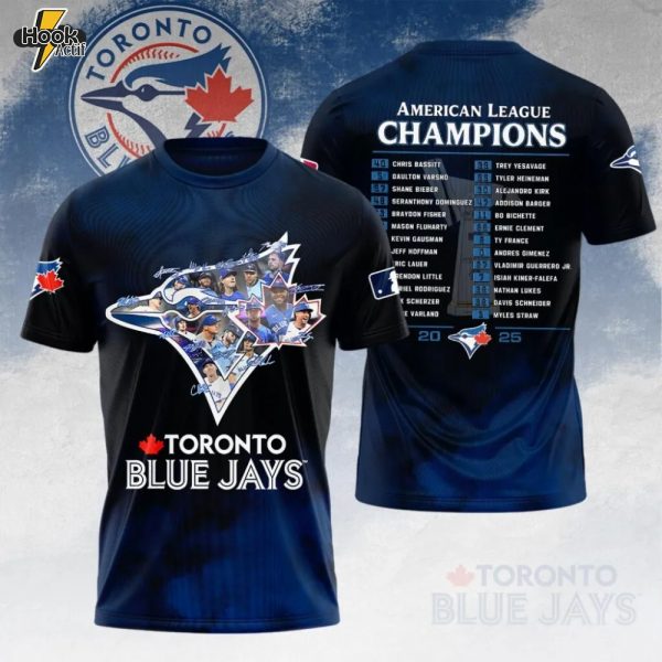 Toronto Blue Jays 2025 American League Champions 3D Apparel