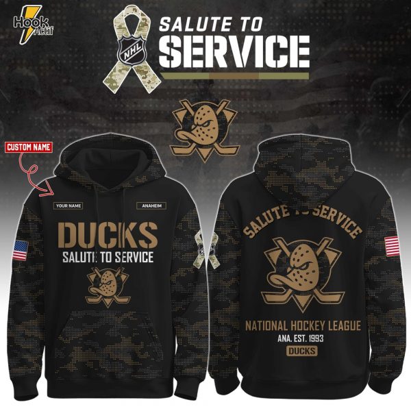 Veterans Day Salute Hoodie Anaheim Ducks Edition