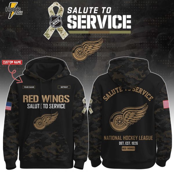 Veterans Day Salute Hoodie Detroit Red Wings Edition