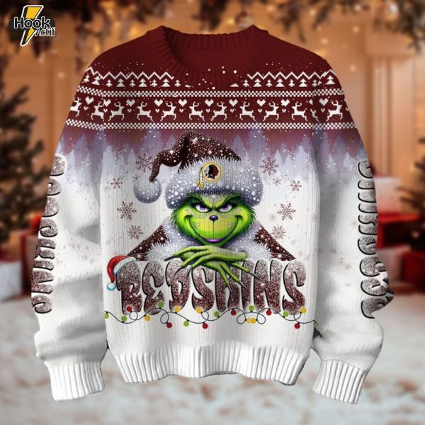 Washington Redskin x Grinch Christmas Sweater