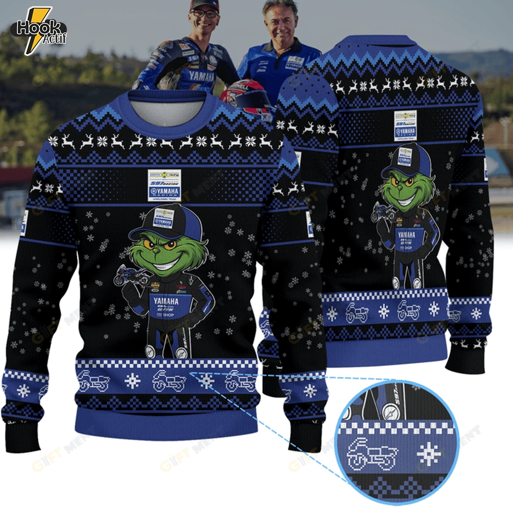 Yamaha Motoxracing WorldSBK Team × Grinch Ugly Christmas Sweater Yamaha Motoxracing WorldSBK Team × Grinch Ugly Christmas Sweater