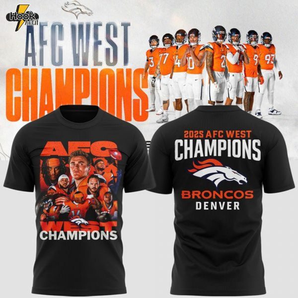 Broncos 2025 AFC West Division Champions T-Shirts