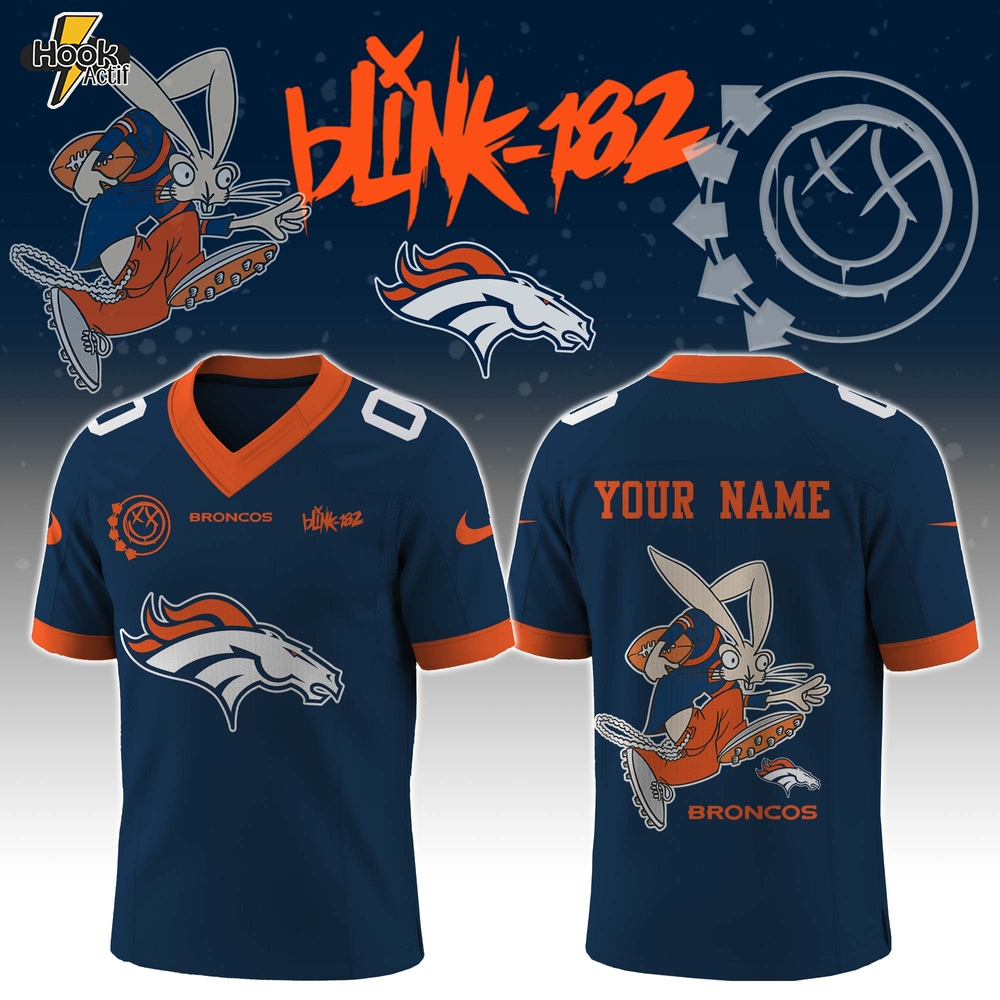 Broncos x Blink-182 Pop-Punk Football Jersey Broncos x Blink-182 Pop-Punk Football Jersey