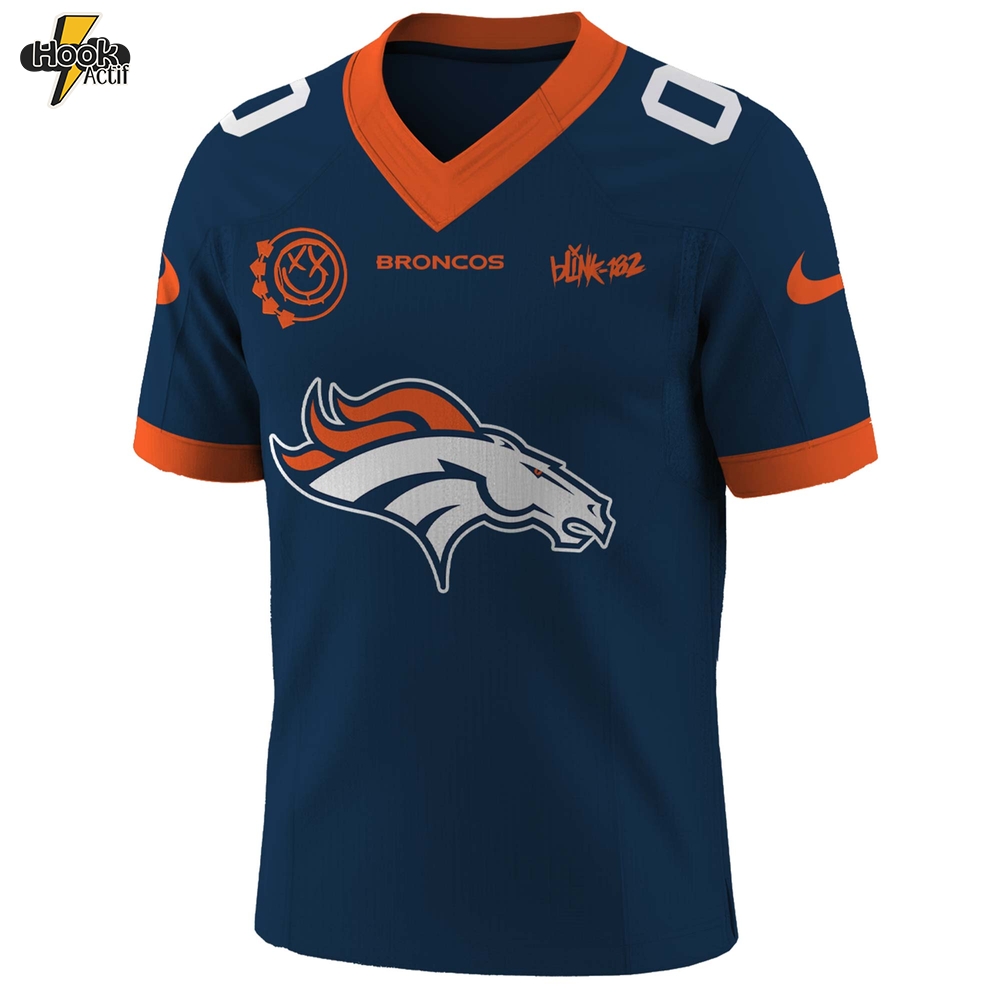 Broncos x Blink-182 Pop-Punk Football Jersey Broncos x Blink-182 Pop-Punk Football Jersey