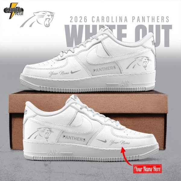 Carolina Panthers White Out Limited Edition AF1 Sneakers