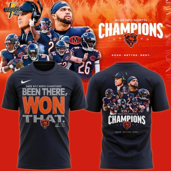 Chicago Bears ''2025 NFC North Champions'' T-shirt