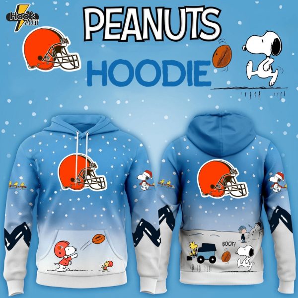Cleveland Browns x Peanuts Hoodie Christmas Limited Edition-3D Unisex Hoodie