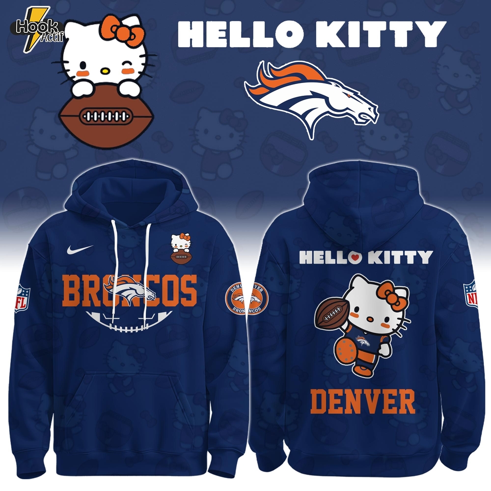 DEN Broncos Special Hello Kitty Limited Edition Hoodie DEN Broncos Special Hello Kitty Limited Edition Hoodie