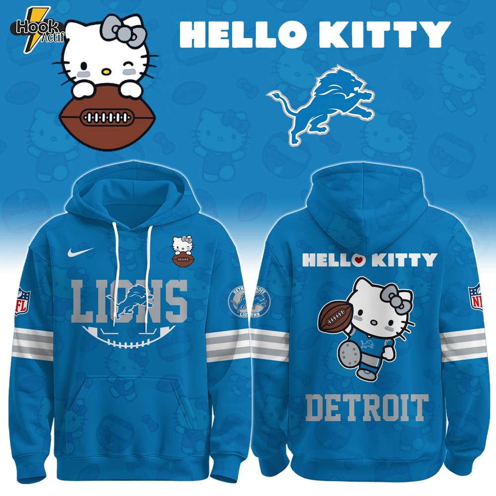DET Lions Special Hello Kitty Limited Edition Hoodie DET Lions Special Hello Kitty Limited Edition Hoodie