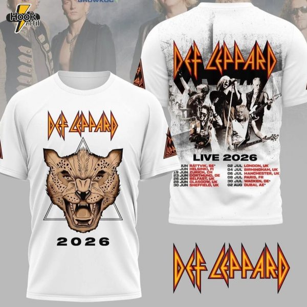Def Leppard Live 2026 3D T-Shirt-3D Unisex T-Shirt