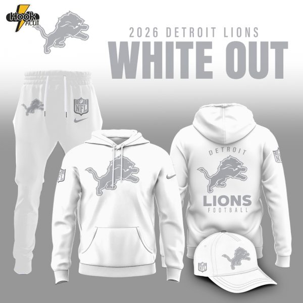 Detroit Lions 2026 White Out Limited Edition Hoodie
