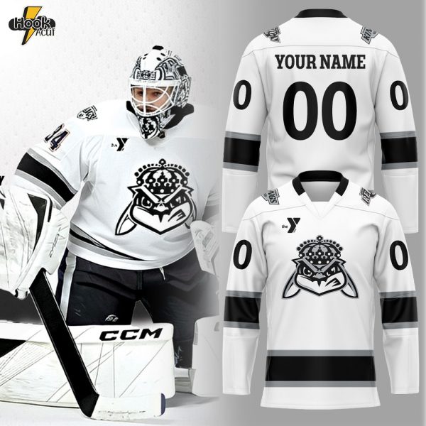 GS Rabbits Introducing the White Rabbit King Combo Hockey Jersey Custom Name, Number