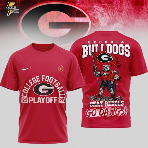Georgia Bulldogs | Premium NCAA College Football Playoffs 3D T-shirt TD