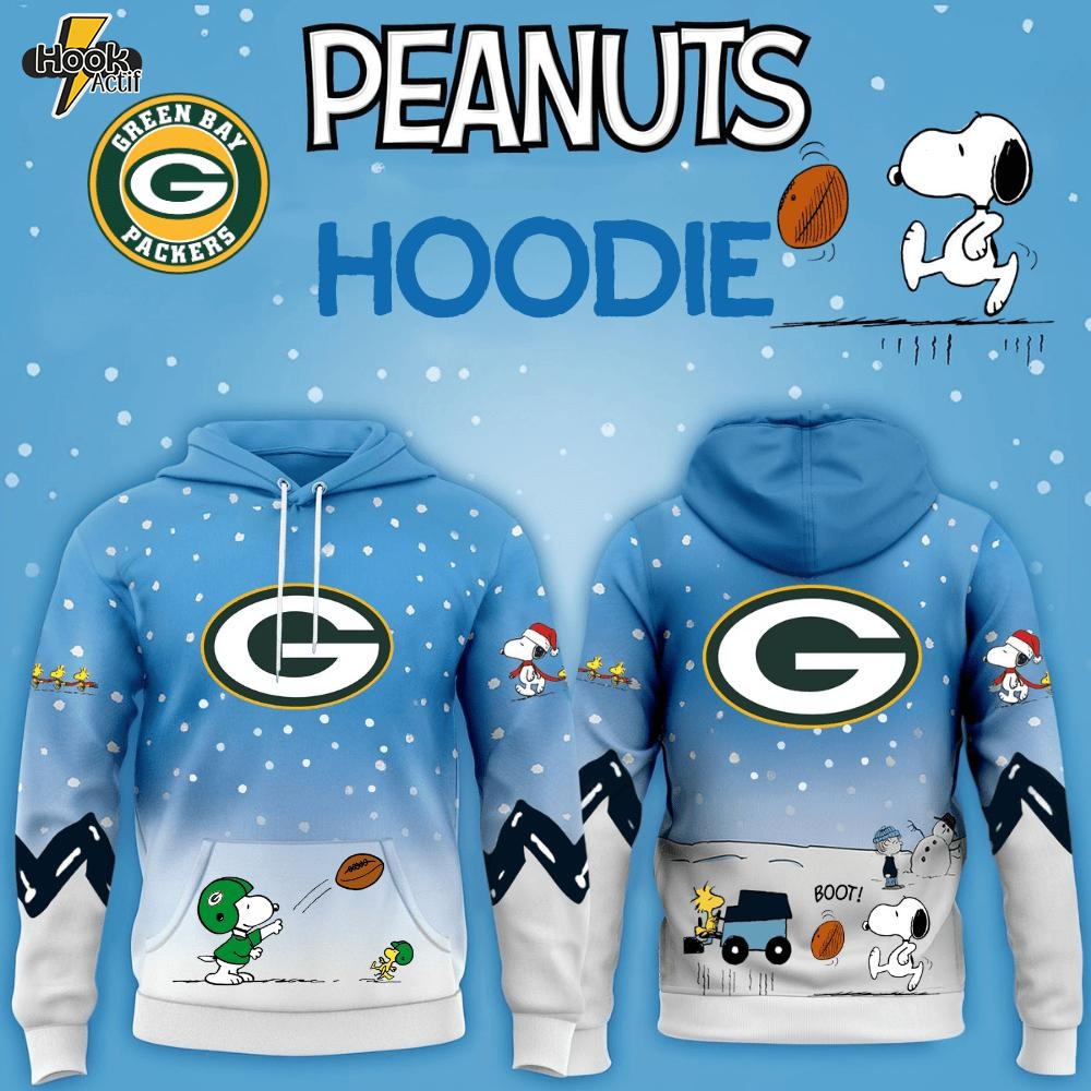 Green Bay Packers x Peanuts Hoodie Christmas Limited Edition-3D Unisex Hoodie Green Bay Packers x Peanuts Hoodie Christmas Limited Edition-3D Unisex Hoodie