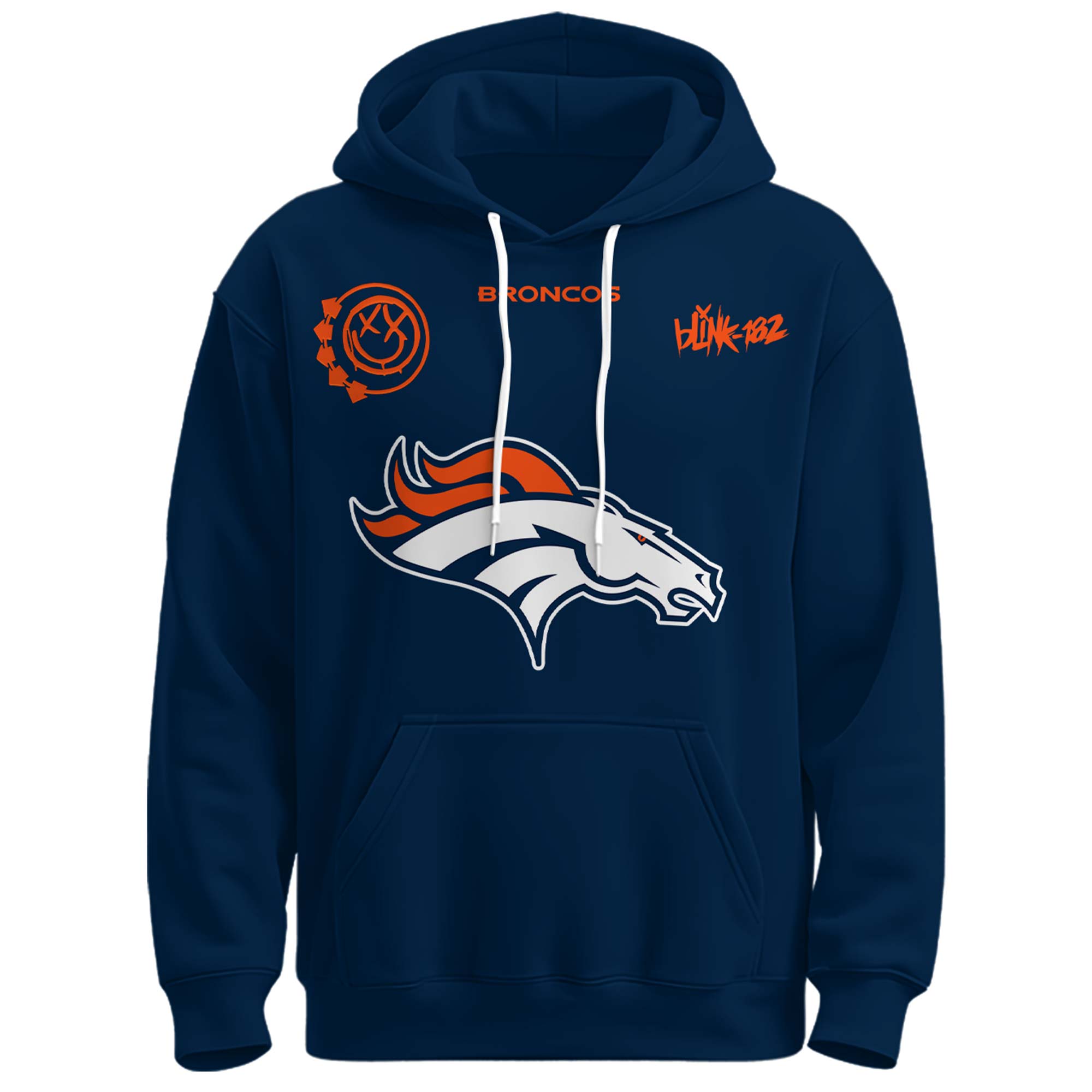 Broncos x Blink-182 Pop-Punk Football Hoodie Broncos x Blink-182 Pop-Punk Football Hoodie
