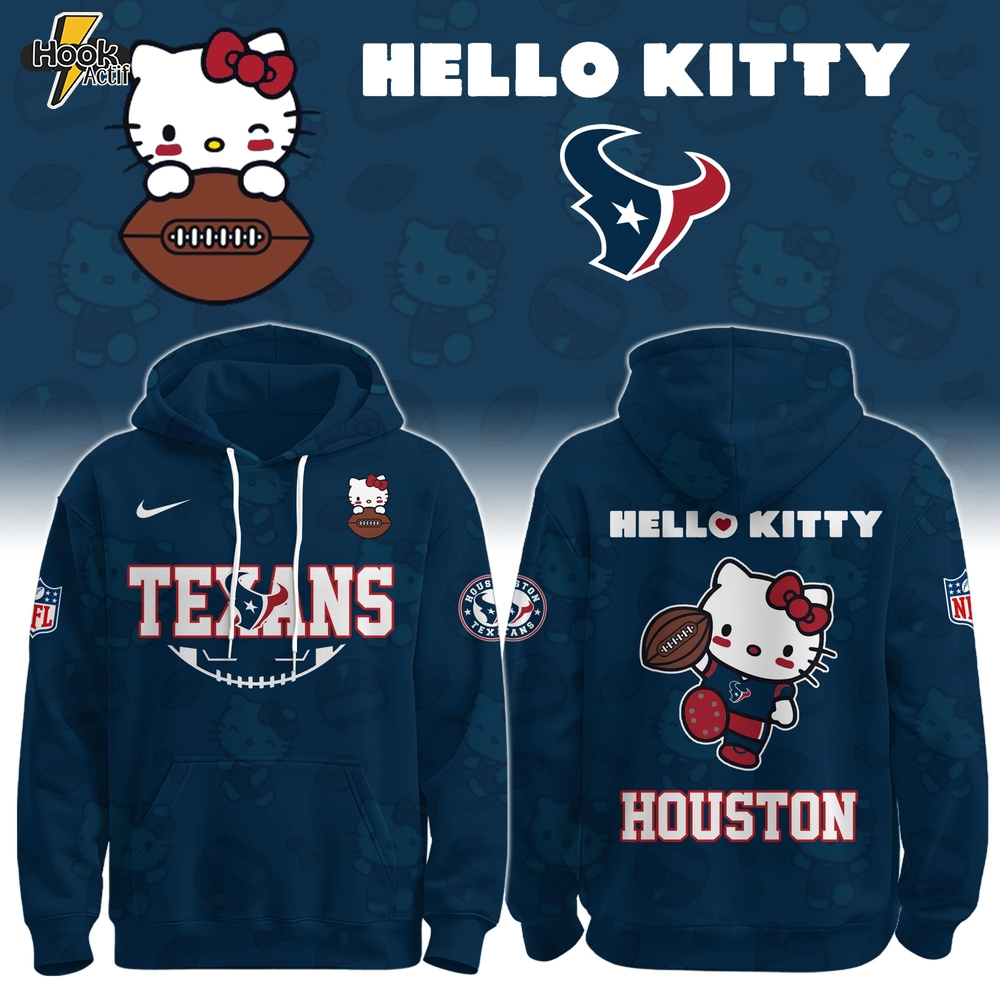 HOU Texans Special Hello Kitty Limited Edition Hoodie HOU Texans Special Hello Kitty Limited Edition Hoodie