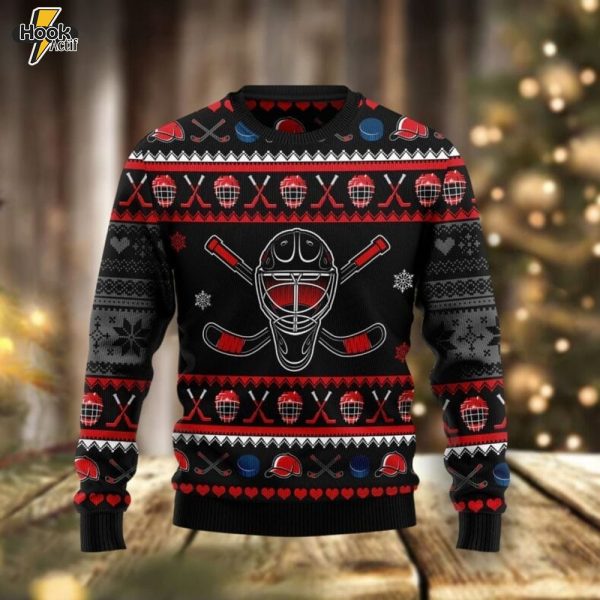 Hockey Puck Christmas Ugly Christmas Sweater