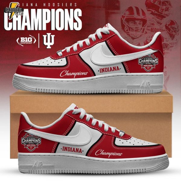 Indiana Hoosiers 2025 Big Ten Football Champions Limited Edition AF1 Sneakers