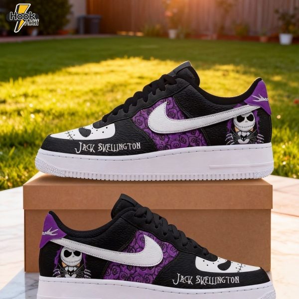 Jack Skellington Casual Sneakers Genuine Leather NAF Shoes