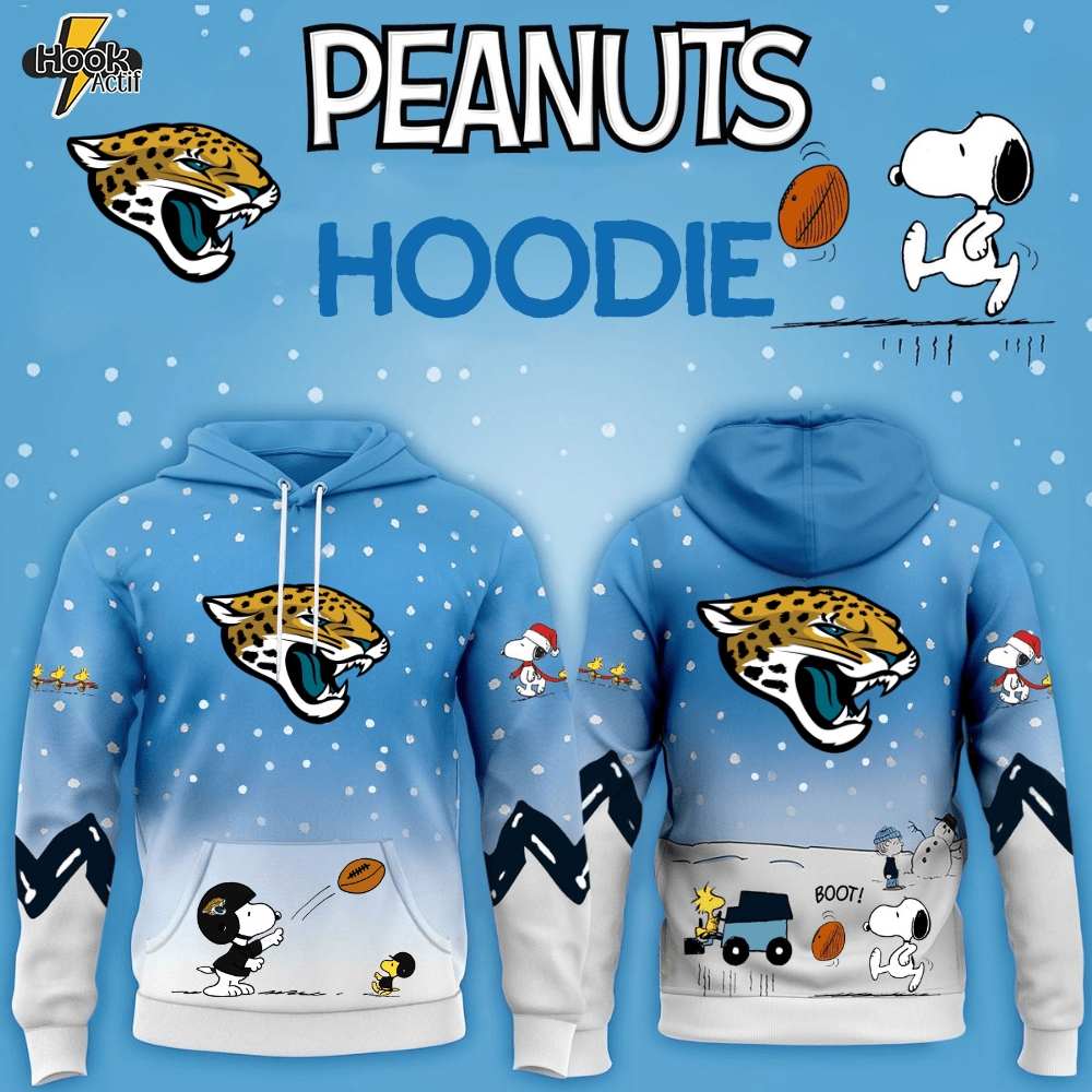 Jacksonville Jaguars x Peanuts Hoodie Christmas Limited Edition-3D Unisex Hoodie Jacksonville Jaguars x Peanuts Hoodie Christmas Limited Edition-3D Unisex Hoodie