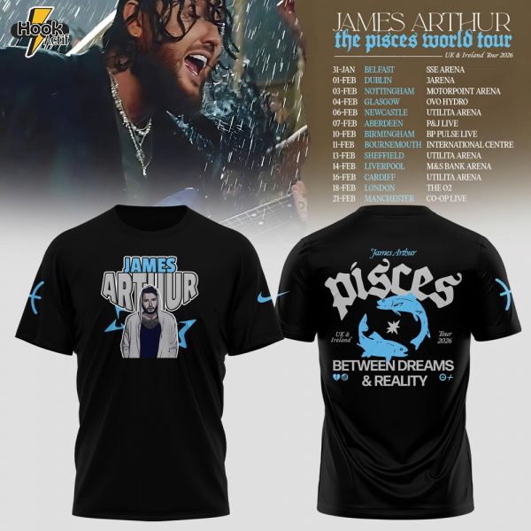 James Arthur – The Pisces UK & Ireland Tour 2026 Edition Tee