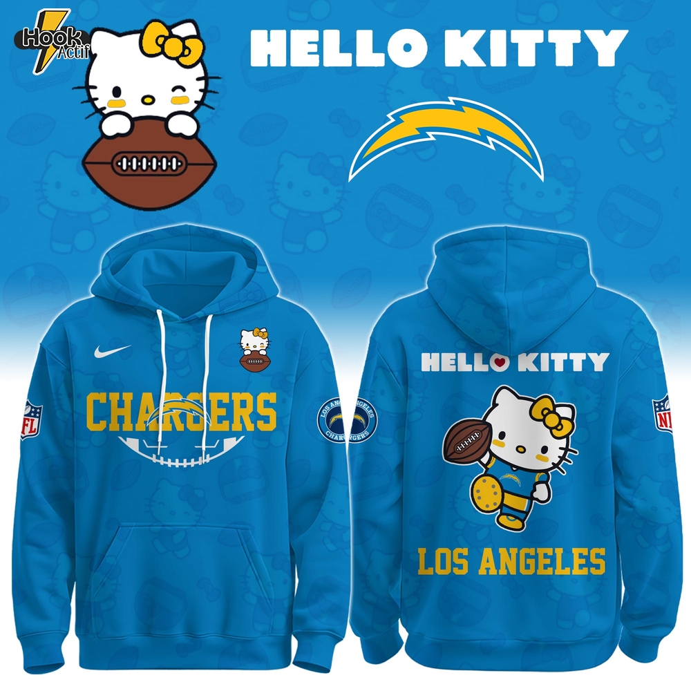 LA Chargers Special Hello Kitty Limited Edition Hoodie LA Chargers Special Hello Kitty Limited Edition Hoodie