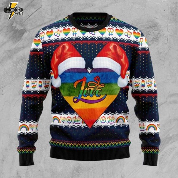 LGBT Heart Ugly Christmas Sweater