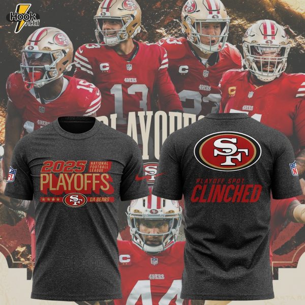 Limited Edition 2025 49ers Playoffs Clinched T-Shirt