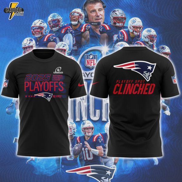 Limited Edition 2025 Patriots Playoffs Clinched Tshirt