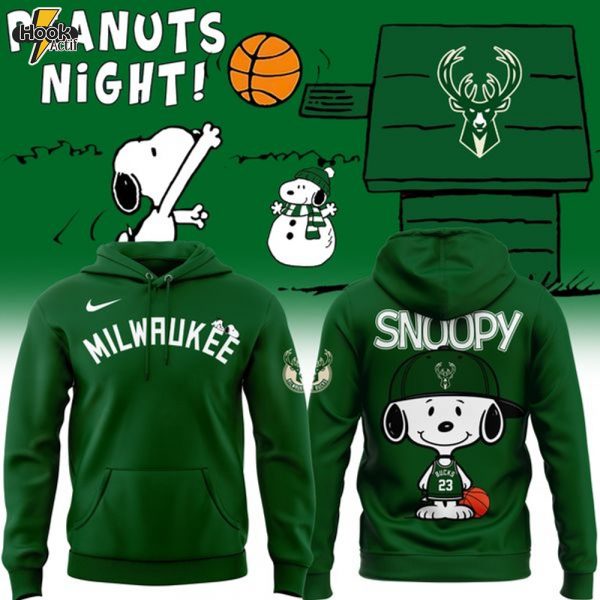 Limited Edition Milwaukee Bucks x Peanuts Night Hoodie