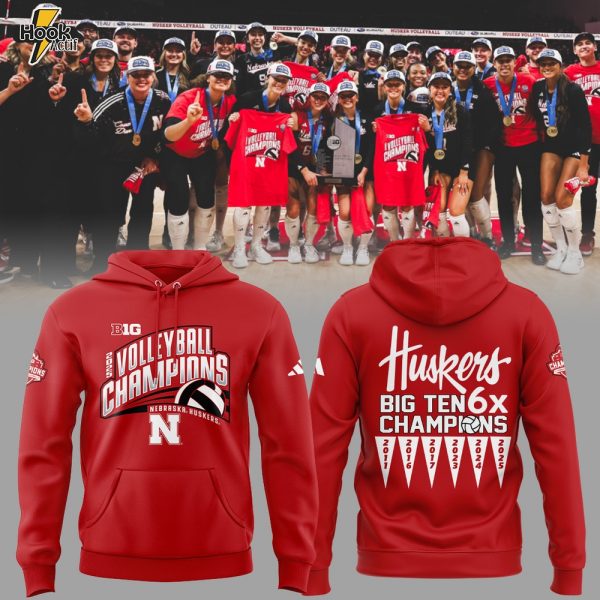 Limited Edition Nebraska – B1G Volleyball CHAMPS Hoodie