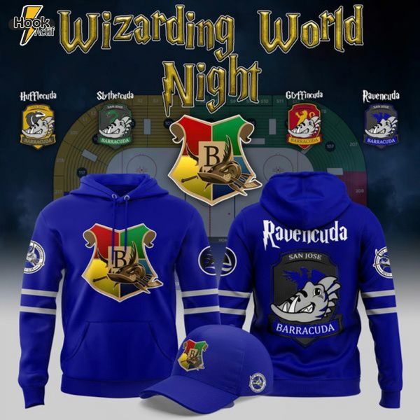 Limited Edition San Jose Barracuda '' Wizarding World Night '' 2025 Hoodie(Blue)