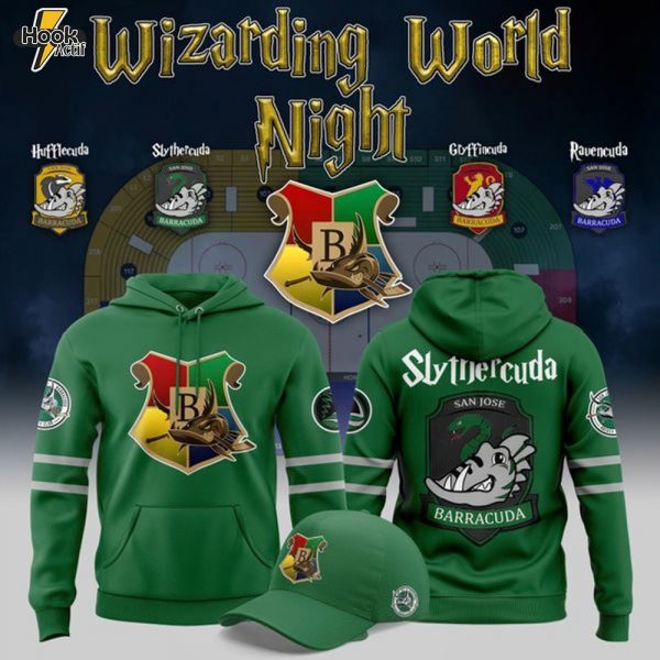 Limited Edition San Jose Barracuda '' Wizarding World Night '' 2025 Hoodie(Green)